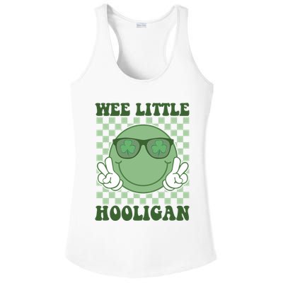 Wee Little Hooligan St Patricks Day Smile Retro Ladies PosiCharge Competitor Racerback Tank