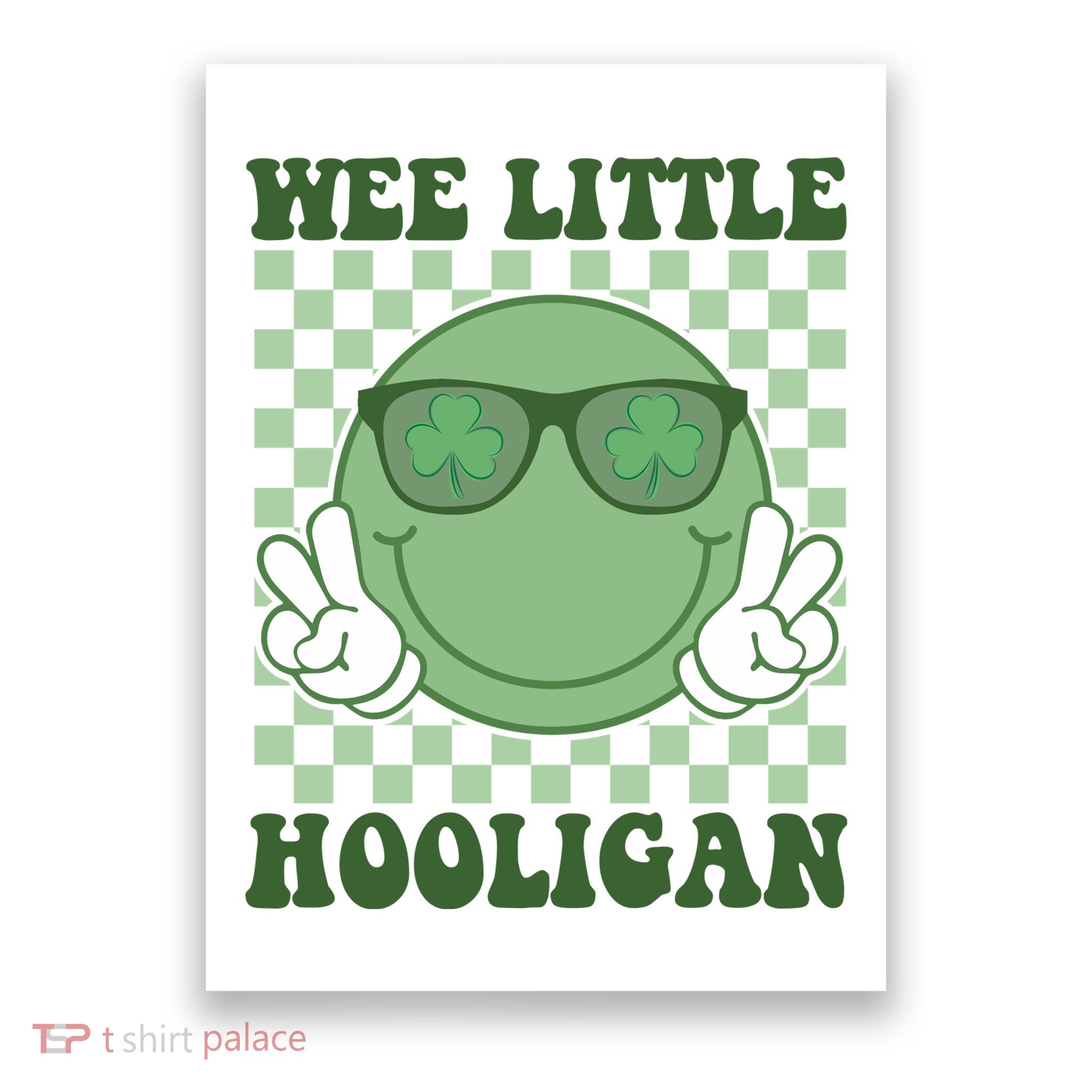 Wee Little Hooligan St Patricks Day Smile Retro Poster