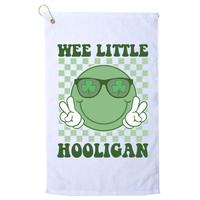Wee Little Hooligan St Patricks Day Smile Retro Golf Towel