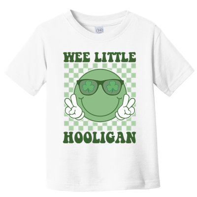Wee Little Hooligan St Patricks Day Smile Retro Toddler T-Shirt