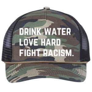 Water Love Hard Fight Racism Anti Racism Better Life Gift Retro Rope Trucker Hat Cap