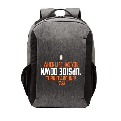 When Life Has You Upside Down Turn It Around Terrence Shannon Jr Vector Backpack