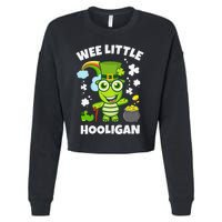 Wee Little Hooligan Saint Patrick's Day Cropped Pullover Crew