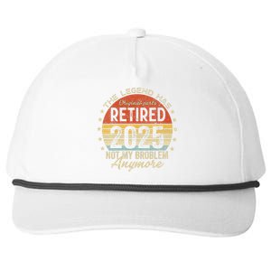 Women Legend Has Retired 2025 Not My Problem Anymore Retirement Snapback Five-Panel Rope Hat