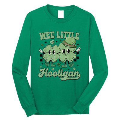 Wee Little Hooligan Groovy St Patricks Day Long Sleeve Shirt