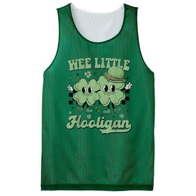 Wee Little Hooligan Groovy St Patricks Day Mesh Reversible Basketball Jersey Tank