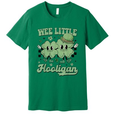 Wee Little Hooligan Groovy St Patricks Day Premium T-Shirt