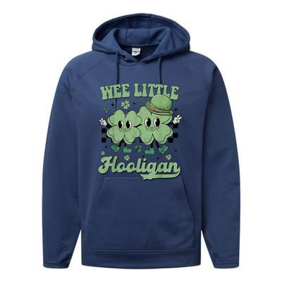 Wee Little Hooligan Groovy St Patricks Day Performance Fleece Hoodie