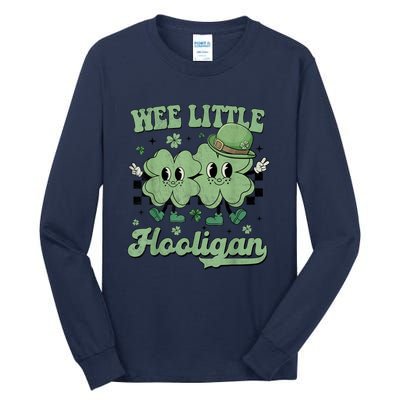 Wee Little Hooligan Groovy St Patricks Day Tall Long Sleeve T-Shirt