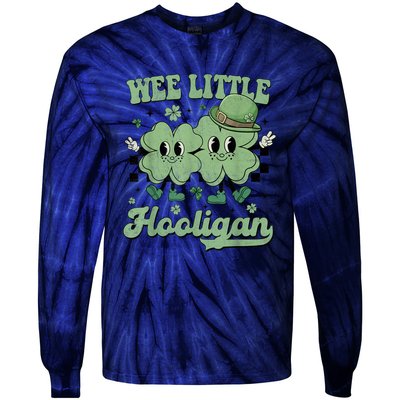 Wee Little Hooligan Groovy St Patricks Day Tie-Dye Long Sleeve Shirt