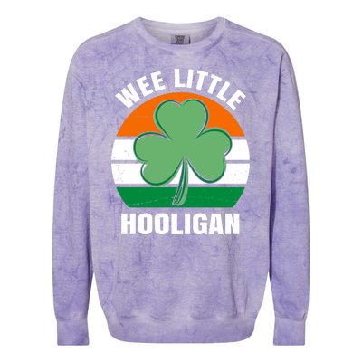 Wee Little Hooligan St Patricks Day Clover Colorblast Crewneck Sweatshirt