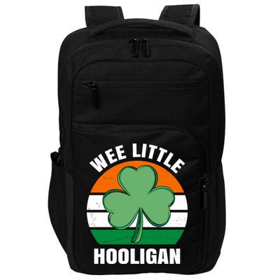 Wee Little Hooligan St Patricks Day Clover Impact Tech Backpack