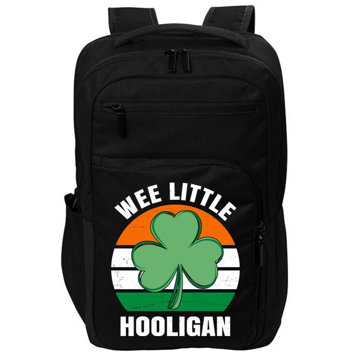 Wee Little Hooligan St Patricks Day Clover Impact Tech Backpack