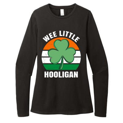 Wee Little Hooligan St Patricks Day Clover Womens CVC Long Sleeve Shirt