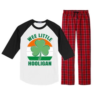 Wee Little Hooligan St Patricks Day Clover Raglan Sleeve Pajama Set