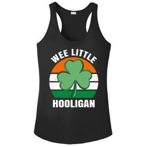 Wee Little Hooligan St Patricks Day Clover Ladies PosiCharge Competitor Racerback Tank