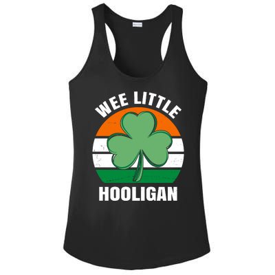 Wee Little Hooligan St Patricks Day Clover Ladies PosiCharge Competitor Racerback Tank