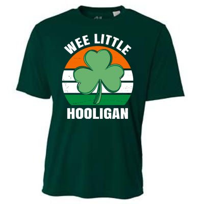 Wee Little Hooligan St Patricks Day Clover Cooling Performance Crew T-Shirt