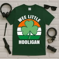 Wee Little Hooligan St Patricks Day Clover T-Shirt