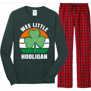 Wee Little Hooligan St Patricks Day Clover Long Sleeve Pajama Set