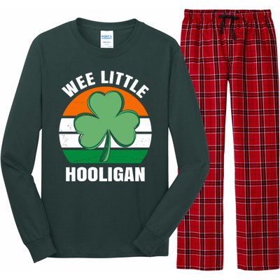 Wee Little Hooligan St Patricks Day Clover Long Sleeve Pajama Set