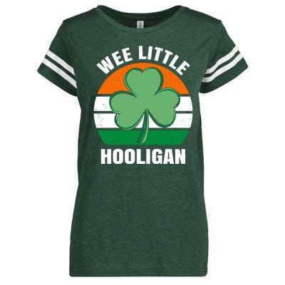 Wee Little Hooligan St Patricks Day Clover Enza Ladies Jersey Football T-Shirt