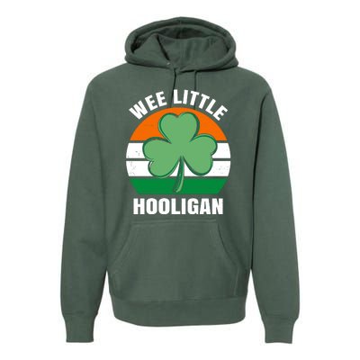 Wee Little Hooligan St Patricks Day Clover Premium Hoodie