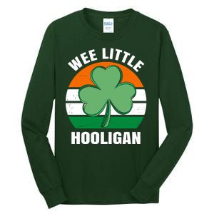 Wee Little Hooligan St Patricks Day Clover Tall Long Sleeve T-Shirt