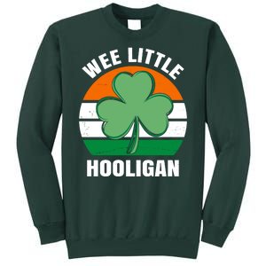 Wee Little Hooligan St Patricks Day Clover Tall Sweatshirt