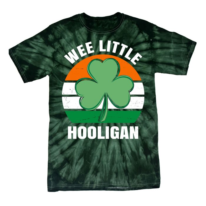 Wee Little Hooligan St Patricks Day Clover Tie-Dye T-Shirt