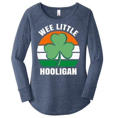 Wee Little Hooligan St Patricks Day Clover Women's Perfect Tri Tunic Long Sleeve Shirt