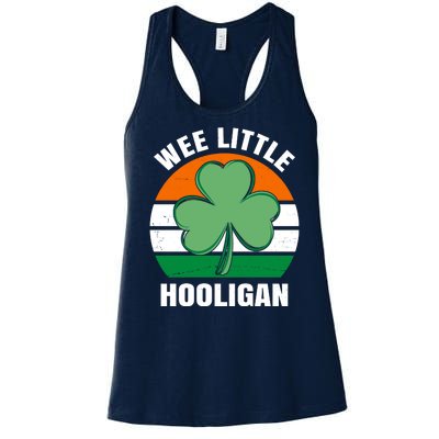 Wee Little Hooligan St Patricks Day Clover Women's Racerback Tank