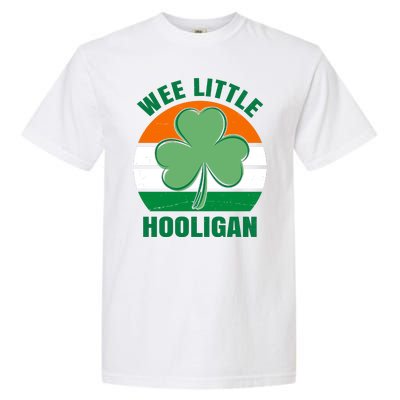 Wee Little Hooligan St Patricks Day Clover Garment-Dyed Heavyweight T-Shirt