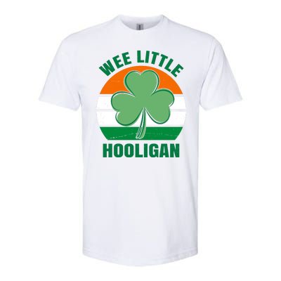 Wee Little Hooligan St Patricks Day Clover Softstyle CVC T-Shirt