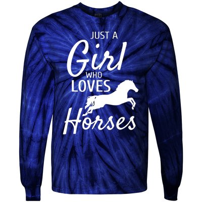 Who Loves Horses Riding Gifts Horse Lover Tie-Dye Long Sleeve Shirt