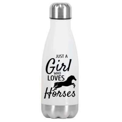 Who Loves Horses Riding Gifts Horse Lover Stainless Steel Insulated Water Bottle