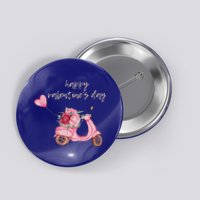 Watercolor Love Happy Valentine's Day For Couples Love Bug Funny Gift Button