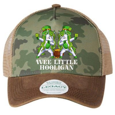 Wee Little Hooligan Unicorn Dabbing Dance Funny Cute Saint Patrick's Day Legacy Tie Dye Trucker Hat