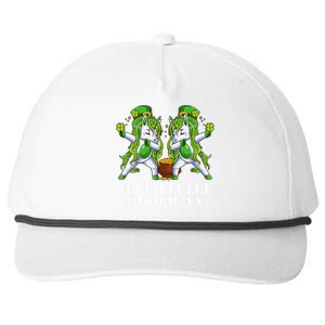 Wee Little Hooligan Unicorn Dabbing Dance Funny Cute Saint Patrick's Day Snapback Five-Panel Rope Hat