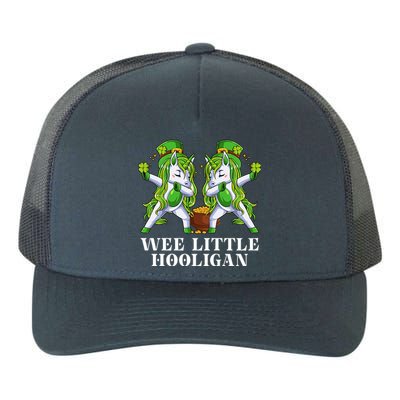 Wee Little Hooligan Unicorn Dabbing Dance Funny Cute Saint Patrick's Day Yupoong Adult 5-Panel Trucker Hat