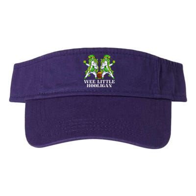 Wee Little Hooligan Unicorn Dabbing Dance Funny Cute Saint Patrick's Day Valucap Bio-Washed Visor