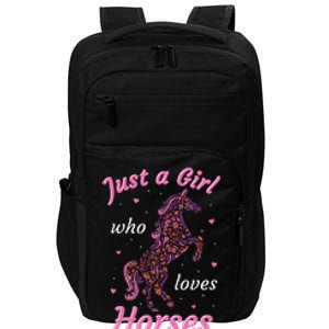 Who Loves Horses Equestrian Horse Racing Impact Tech Backpack