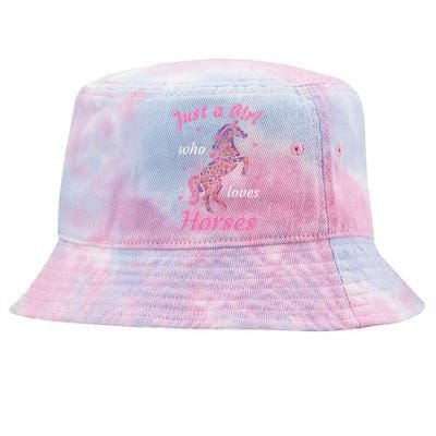 Who Loves Horses Equestrian Horse Racing Tie-Dyed Bucket Hat