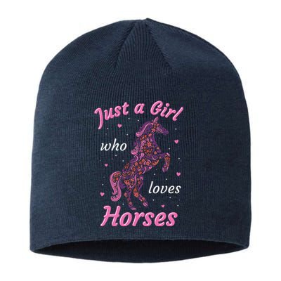 Who Loves Horses Equestrian Horse Racing Sustainable Beanie