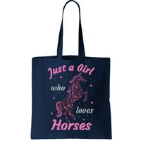 Who Loves Horses Equestrian Horse Racing Tote Bag