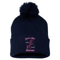 Who Loves Horses Equestrian Horse Racing Pom Pom 12in Knit Beanie