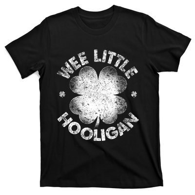 Wee Little Hooligan Funny St Patrick's Day Shamrock T-Shirt