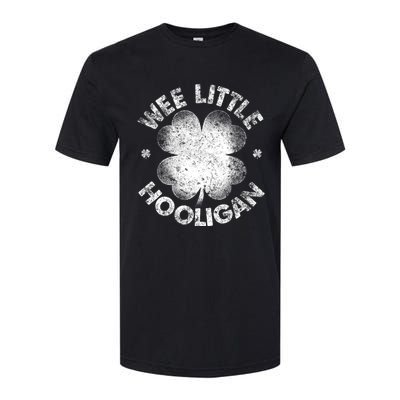 Wee Little Hooligan Funny St Patrick's Day Shamrock Softstyle® CVC T-Shirt