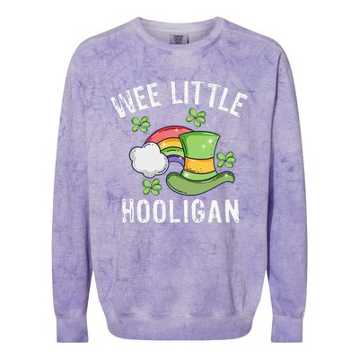 Wee Little Hooligan Saint Patrick's Day Funny Colorblast Crewneck Sweatshirt