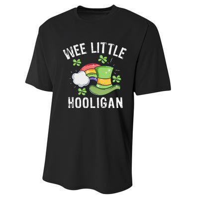 Wee Little Hooligan Saint Patrick's Day Funny Performance Sprint T-Shirt